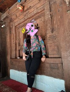 Summer Sale 🔥Floral Top & Black Jeans