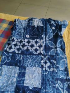 Boho Patchwork Blue T-Shirt