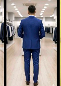 Stylish Blue Men's Suit Blazer