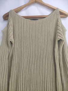 Sparkly Cold Shoulder Knit Top LR-49