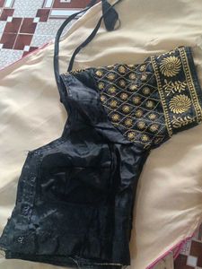 Elegant Black Embroidered Blouse
