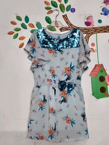 Cutecumber Sparkly Floral Jumpsuit