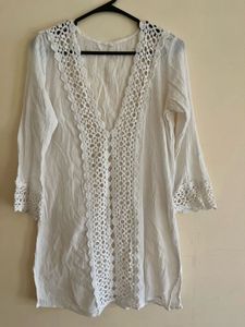 Boho White Cotton Kurta