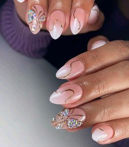 Elegant Butterfly Nail Art Design press on