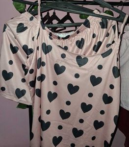 Cute Heart Print Jumpsuit