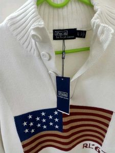 NEW RALPH LAUREN American Flag Knit Sweater