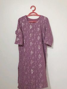 Embellished Purple Kurta