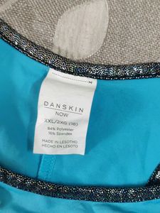 DANSKIN Sparkly Trim Blue Sports Bra