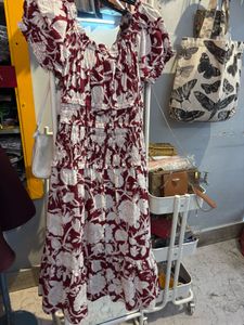 Boho Floral Print Maxi Dress