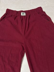 Maroon Palazzo Pants