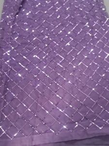 Elegant Lavender Saree with Sequins