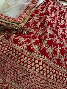 Red Velvet Lehenga