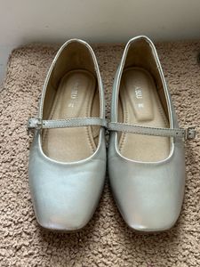 Elegant Silver Ballet Flats