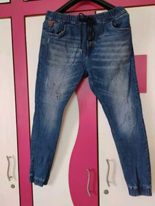 Men's Blue Denim Jogger Jeans