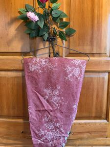 mauve suit With subtle, intricate floral print