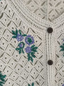 Vintage Floral Crochet Top