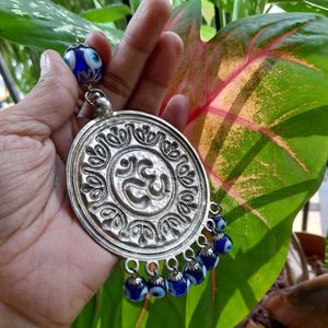 Om &amp; Evil Eye protection Pendant with Beads NEW