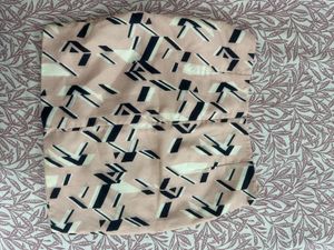 Pink Geometric Print Skirt