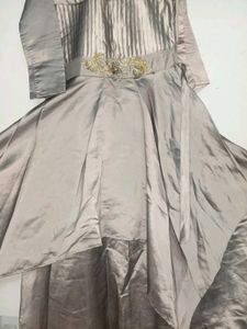 Elegant Grey Ethnic Gown