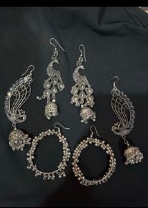 Set of Oxidized Silver Bangles