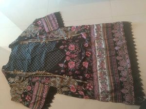 Elegant Black Floral Kurta Set