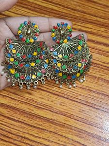 Royal Multicolor Chandbali Earrings💗