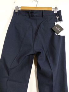 Navy Blue Ankle Length Formal Pant (Women)