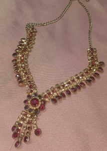 Vintage Ruby Rhinestone Necklace