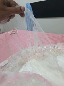 Beautiful Pink &amp; White Party Dress