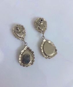 New Pink Crystal Drop Earrings
