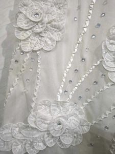 White Floral Applique Dress 🕊️