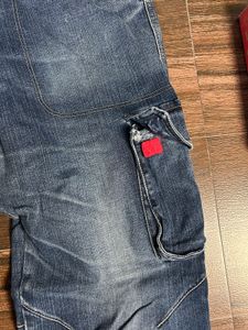 Men's Blue Denim Cargo Jeans