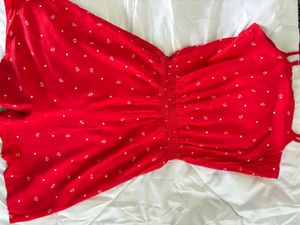 Red Anchor Print Jumpsuit