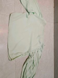 Light Green Embellished Round Neck Top