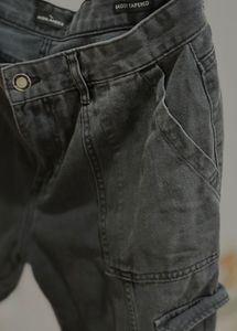Stylish Grey Cargo Jeans