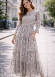 Beautiful Floral Midi Dress for girls