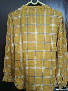 Mustard Plaid Top