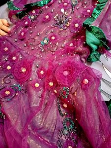 Embroidered Magenta Lehenga Choli Set