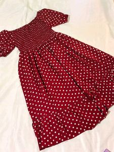 Chic Polka Dot Off-Shoulder Dress