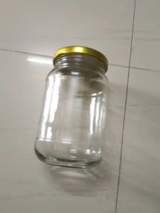Glass Jar with Golden Lid