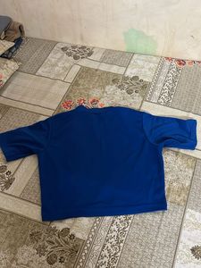 Royal Blue Mock Neck T-Shirt
