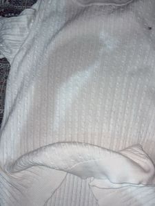 Tommy Hilfiger White Cable Knit Sweater