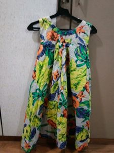 Vibrant Tropical Floral Button-Down Sundress