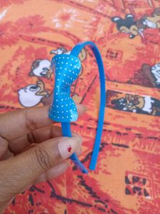 Blue Polka Dot Hairband