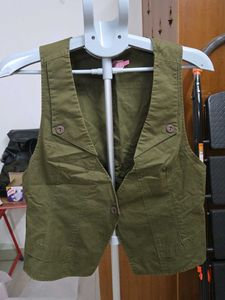 Step N Style Olive Green Waistcoat Vest