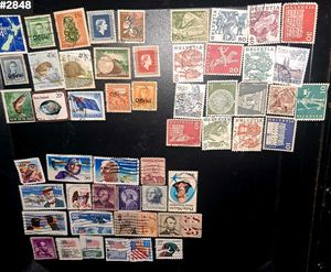 Collection of 53 foreign stamps