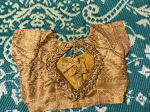 Elegant Gold Brocade Blouse