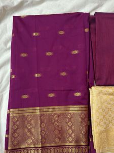 Deep Purple Banarasi Suit