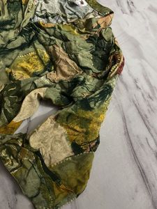 Unique Abstract Print Button-Up Shirt