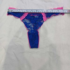 Blue Lace ⭐Thong with Pink Trim⭐